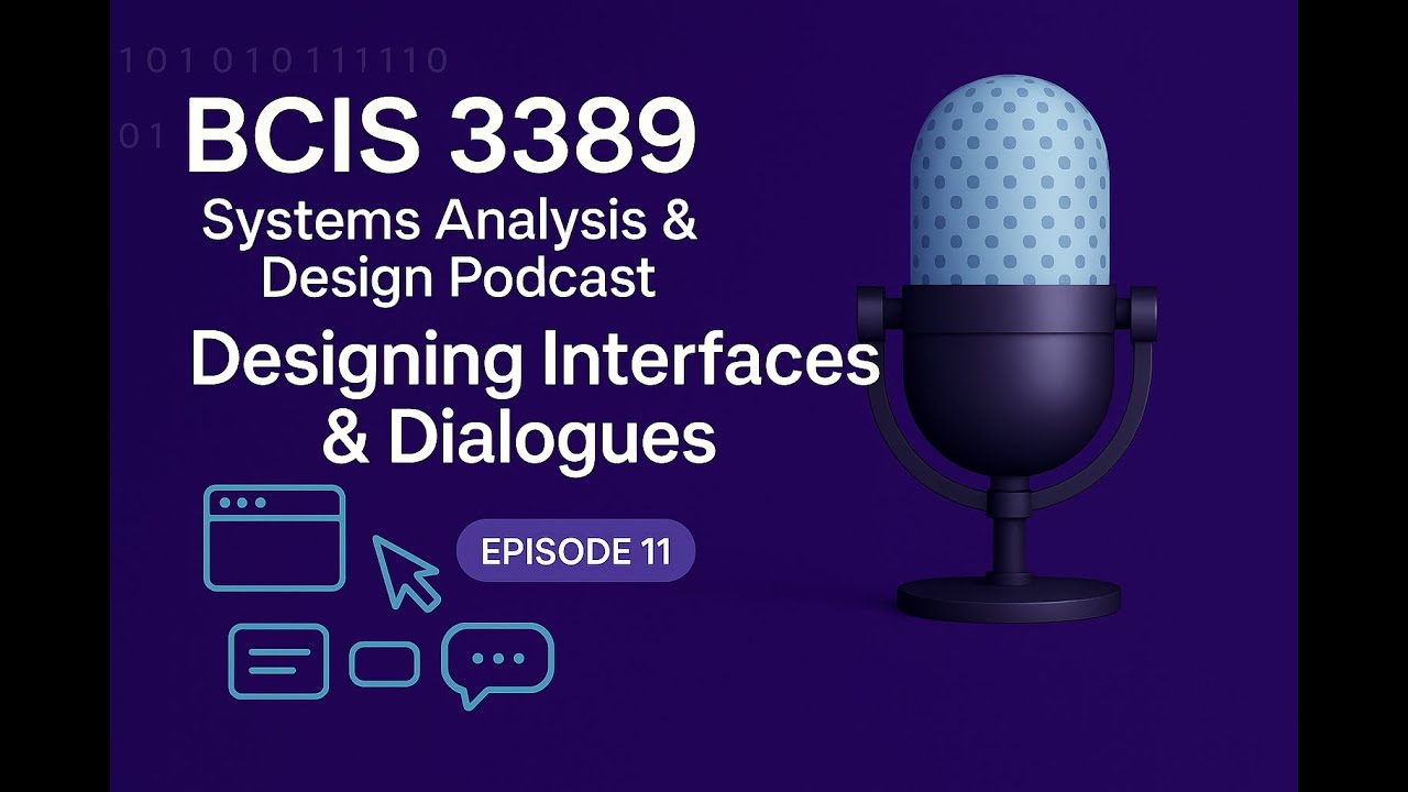 Episode 11 | Designing Interfaces & Dialogues: HCI, Usability & GUI Design | BCIS 3389