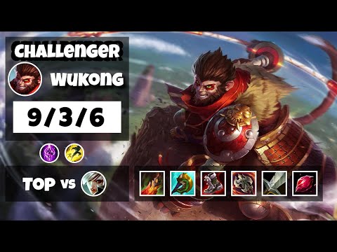 Wukong vs Riven 11.24 Top Lane S11 Challenger Gameplay (9/3/6) - BR