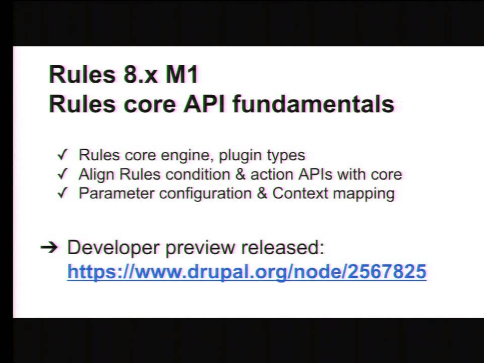 DrupalCon Barcelona 2015: Coding with Rules for Drupal 8