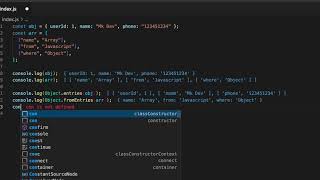Javascript: Object Entries/fromEntries & Keys