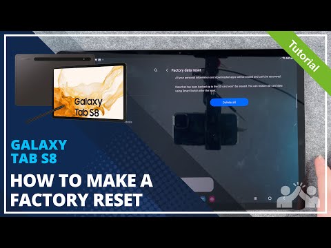 Samsung Galaxy Tab S8+, S8, S8 Ultra- How to reset to factory settings • 📱 • 🅧 • ⏬ • | Tutorial