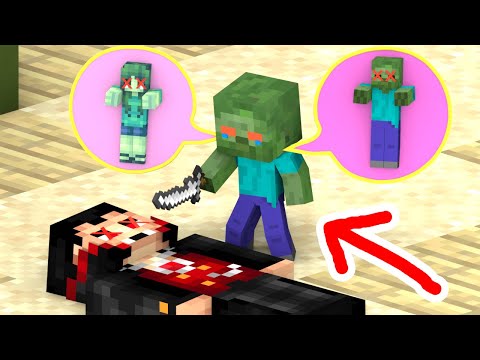 Baby Zombie Becomes A Vampire Hunter - Minecraft Animation