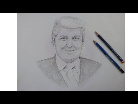 How to Draw Donald Trump Cartoon Step by Step | Learn...