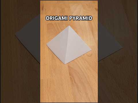 HOW TO MAKE A ORIGAMI PYRAMID INSTRUCTION  | ORIGAMI PAPER PYRAMID INCL ART