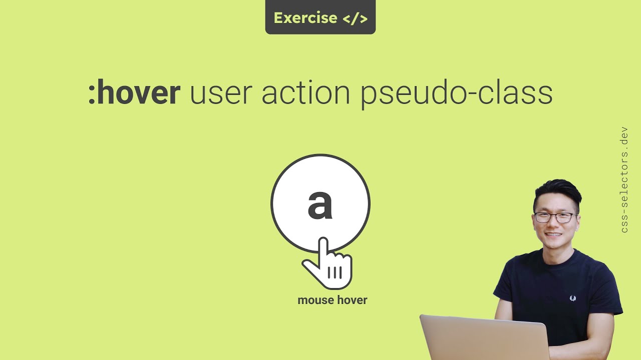 :hover CSS pseudo-class selector - 🚀 Exercise- CSS selectors #css #CSSselectors
