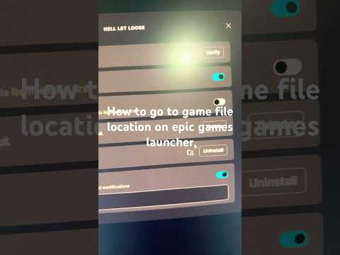 How to go to game file location on epic games launcher