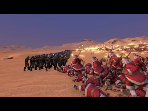 15000 Santa's vs 700 German's Machine's Gun | Ultimate Epic Battle Simulator |