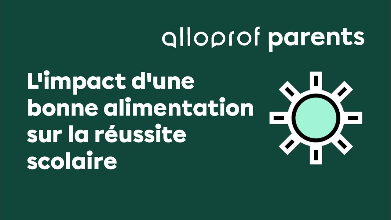 L'impact d'une bonne alimentation sur la réussite scolaire