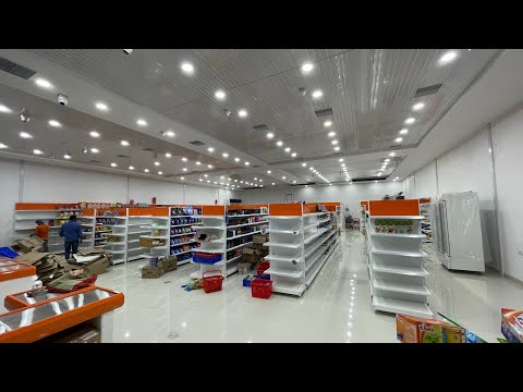 Metal free standing unit supermarket end cap racks, 4-8