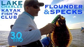 Trout & Flounder - kayak fishing Calcasieu Lake - Lake Charles Kayak Club