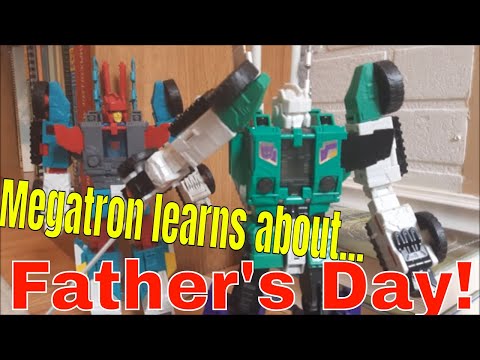 Transformers Stop-Motion One-Shot - Megatron Learns about Father's Day from Sixshot and Quickswitch