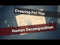 Depresive theme drawing. Human Decomposition