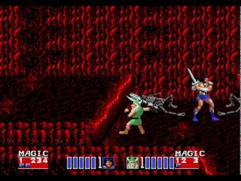 Golden Axe II Sega Genesis 2 player hard 60fps