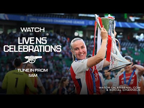 CHAMPIONS LEAGUE WINNERS!! 🏆 | Arsenal Women lift the trophy ❤️ | LIVE N5 CELEBRATIONS | UWCL