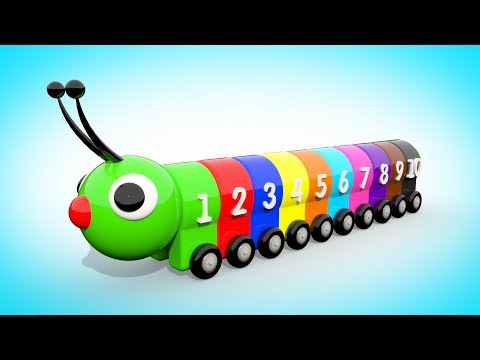 LEARNING COLOR ADN NUMBERS Colorful Caterpillar | Learning to count from 1 to 10