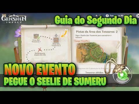 Guia do Novo Evento Caça aos Tesouros Dia 2 - Mini Seelie de Sumeru GENSHIN IMPACT 3.0