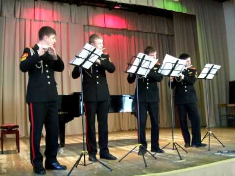 Reicha: Sinfonico for 4 flutes in D major, Allegro (1st movement). (МВМУ)