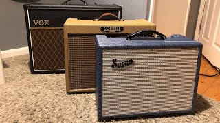 Video thumbnail for CRANKED: Vox AC30s1 v’s Cornell Romany v’s Supro Tremo-verb (No pedals) by Paul Stafford Cook