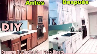 Transforma Tu Cocina Con Poco Dinero/ Como Pintar Los Gabinetes Correctamente Hazlo Tu Mismo DIY