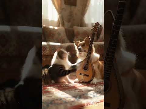dog and cat rabab video #shortvideos
