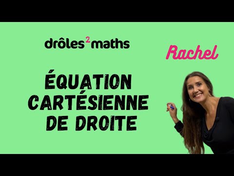 Replay Cours 1ère - Equation Cartésienne de Droite
