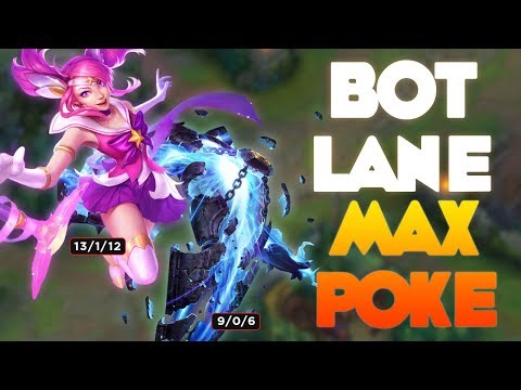 LUX / XERATH MAX POKE BOT LANE - League of Legends