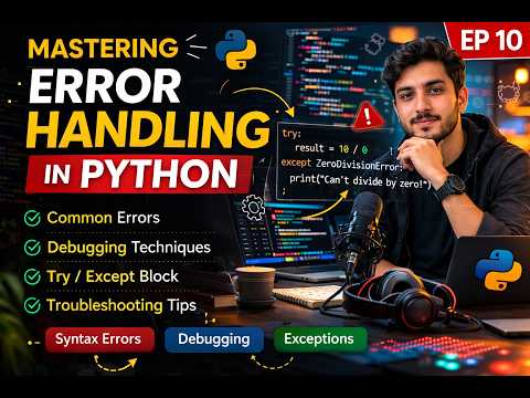 Mastering Error Handling In Python Try Except Debugging Common Errors Explained Ep 10