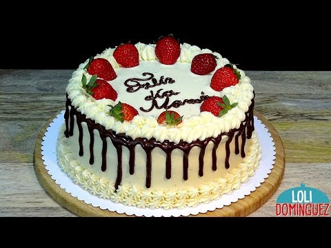 TARTA DÍA DE LA MADRE 2020 CON UN RELLENO DE CREMA Y MANZANA QUE ES UNA DELICIA. Loli Domínguez