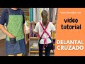 Aprende a hacer un precioso delantal cruzado con bolsillos 😍,
tutorial fácil!