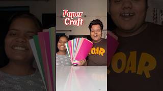 My Sister Vs Me : Who will make the best Craft from Paper #shorts