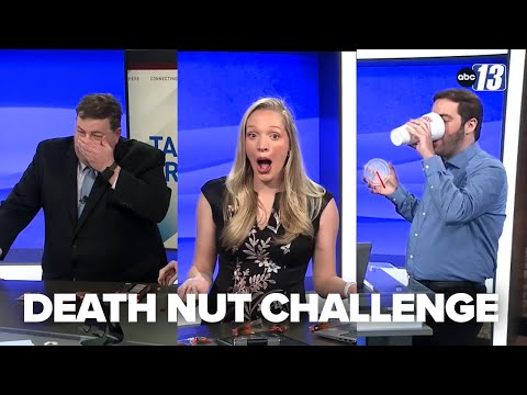 News anchors attempt the Death Nut Challenge