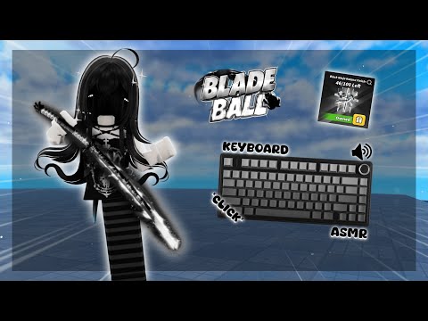 Roblox BLADE BALL with *CREAMY* Keyboard ASMR | Black Katana Finisher