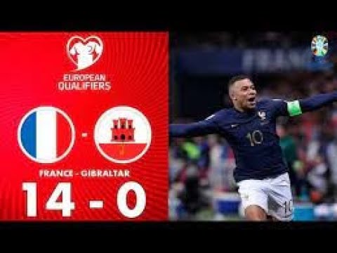 France vs Gibraltar 14 0 Highlights   All Goals 2023   Qualifier EURO 2024   Mbappe Hattrick Goal720