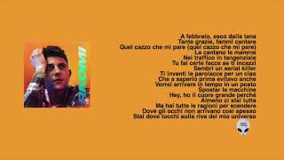 Dove gli occhi non arrivano testo rkomi