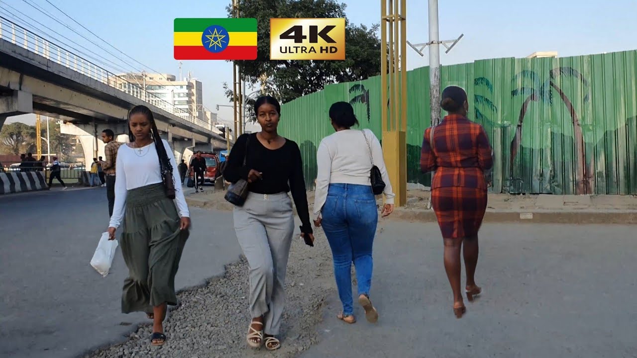 Beautiful Girls on street of Addis Ababa,  Ethiopia , 🇪🇹 Addis Ababa walking Tour 2023