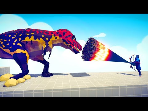 TYRANNOSAURUS REX vs EVERY GOD - Totally Accurate Battle Simulator TABS
