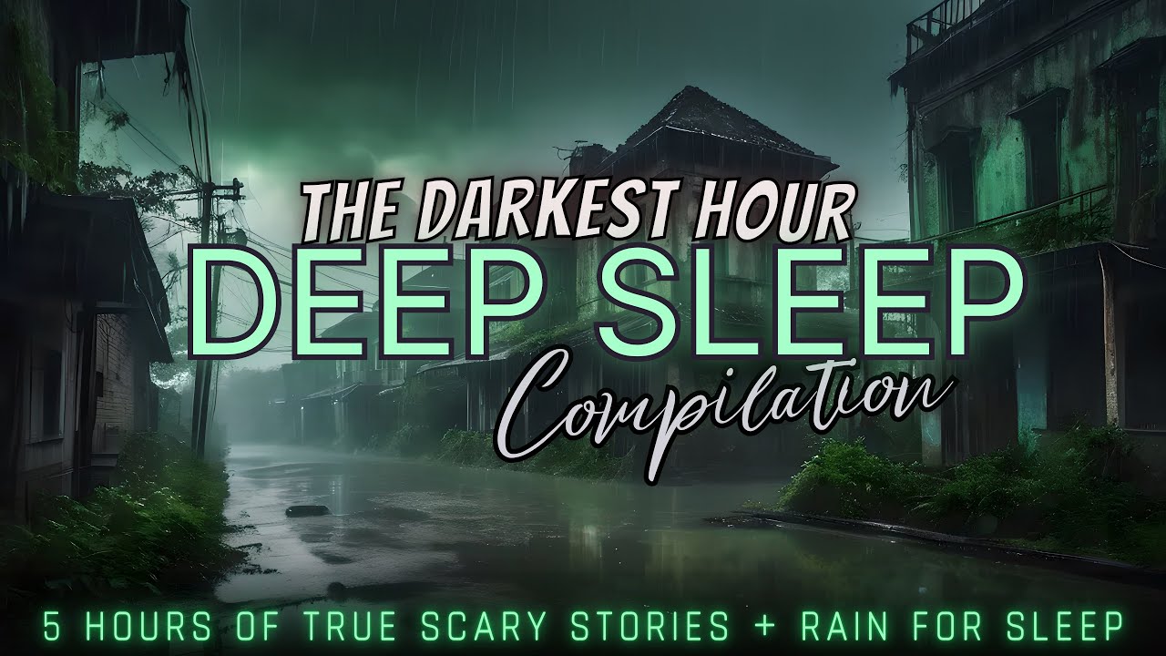 5 Hours of TRUE Scary Stories + rain for sleep 😴 black screen, no ads, just stories