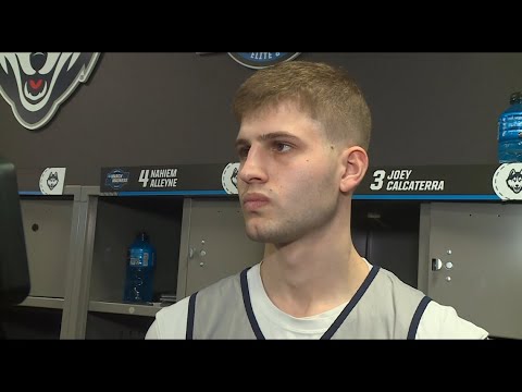 UConn's Joey Calcaterra speaks ahead of Elite 8 matchup with Gonzaga | Full Interview
