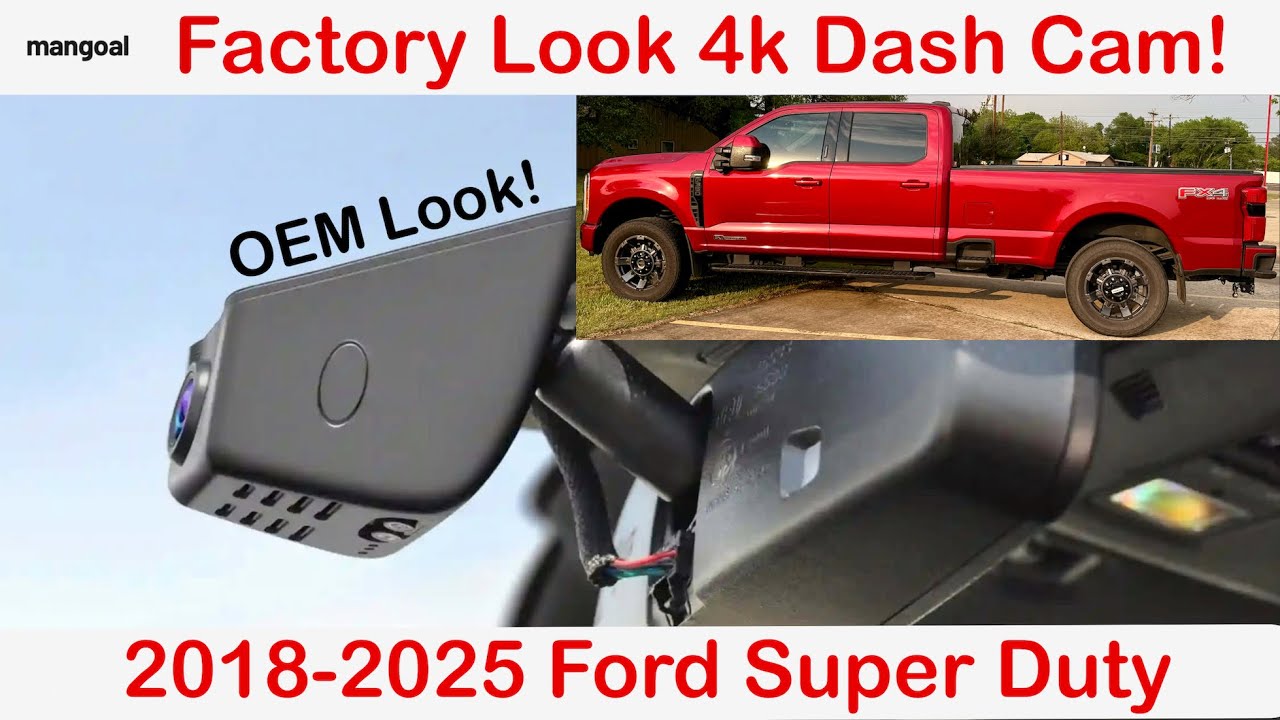 Mangoal Factory-Look Dash Cam 2018-2025 Ford Super Duty