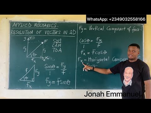Resolution of Vectors in 2D | Introduction #vectors #resolution #jonahemmanuel #appliedmechanics