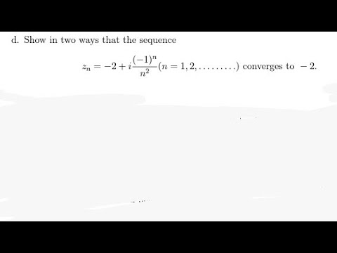 Complex Sequences ( Convergence and Divergence)