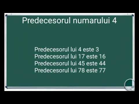 Care este predecesorul numarului 4 Exemple exercitii matematica