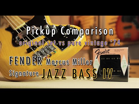 Pickup Comparison, Fender Marcus Miller: Original Set vs Pure Vintage ’74  | Jazz Bass