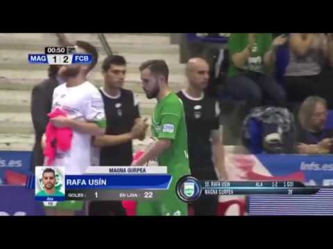 Gol de Rafa Usín (1-2) en Magna Gurpea - FC Barcelona Lassa. Semifinales Play Off