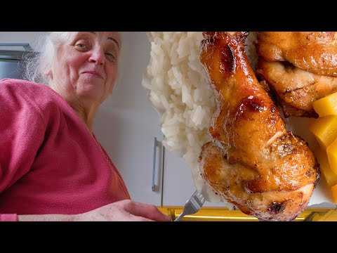 Sticky Chicken Drumsticks with Ginger and Hoisin Sauce - English Subtitles