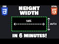 Learn CSS height and width in 6 minutes! 📏