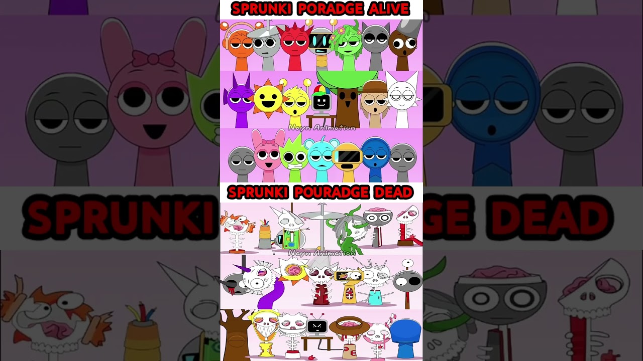 SPRUNKI PORADGE ALIVE vs SPRUNKI PORADGE DEAD #sprunki #gameplay #games #roblox
