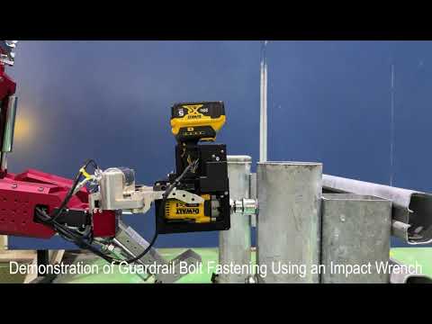 Demonstration of Guardrail Bolt Fastening Using an Impact Wrench, KAERI ARMstrong