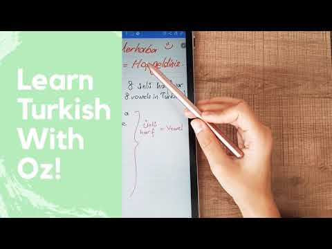 Vowels in Turkish alphabet