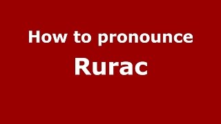 How to pronounce Rurac